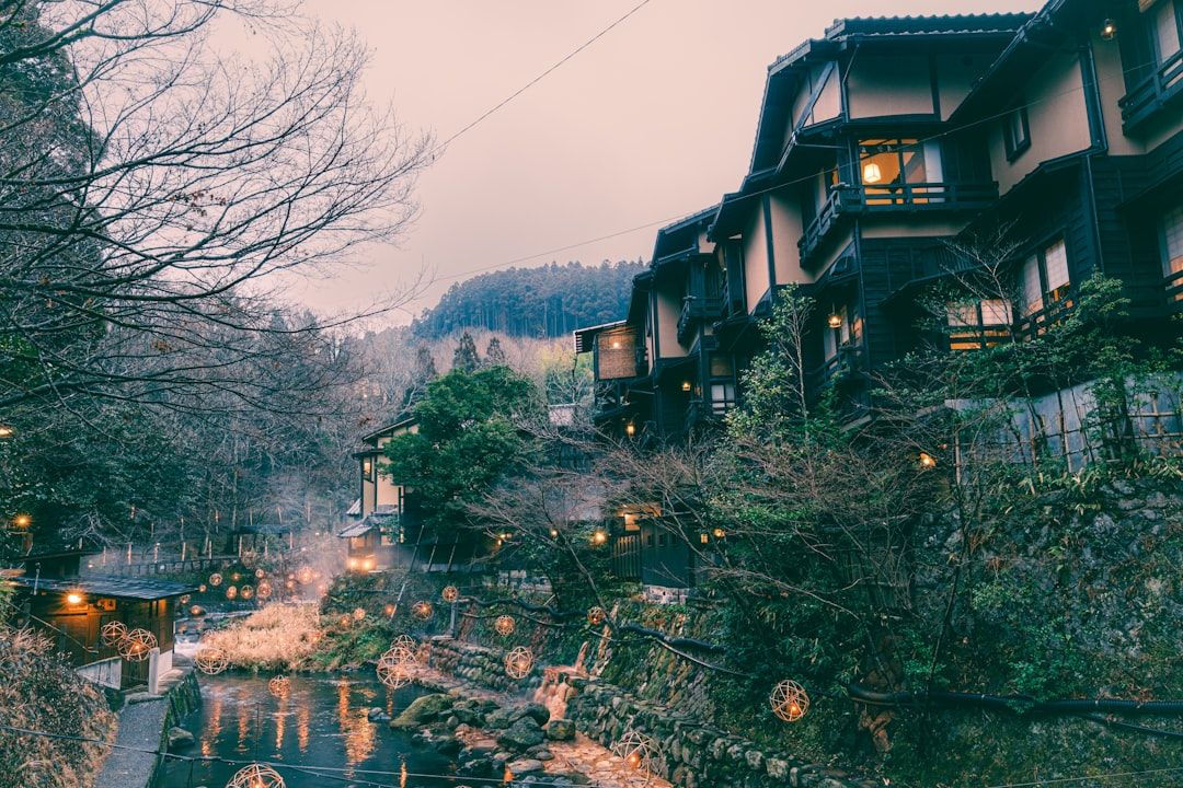 The outdoor baths at Hakone Yuryo onsen in Hakone, Japan